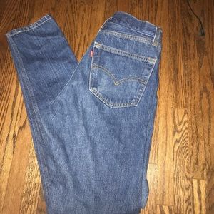 Blue high waisted vintage jeans